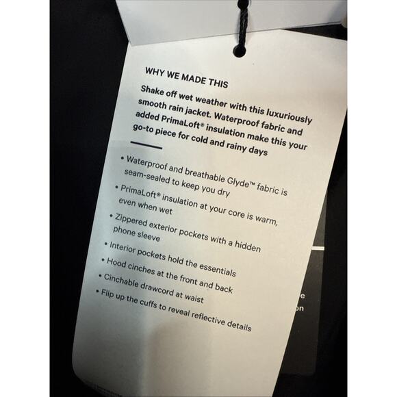 Women’s Lululemon Rain Rebel Jacket, Black, Size 6 - Picture 7 of 10